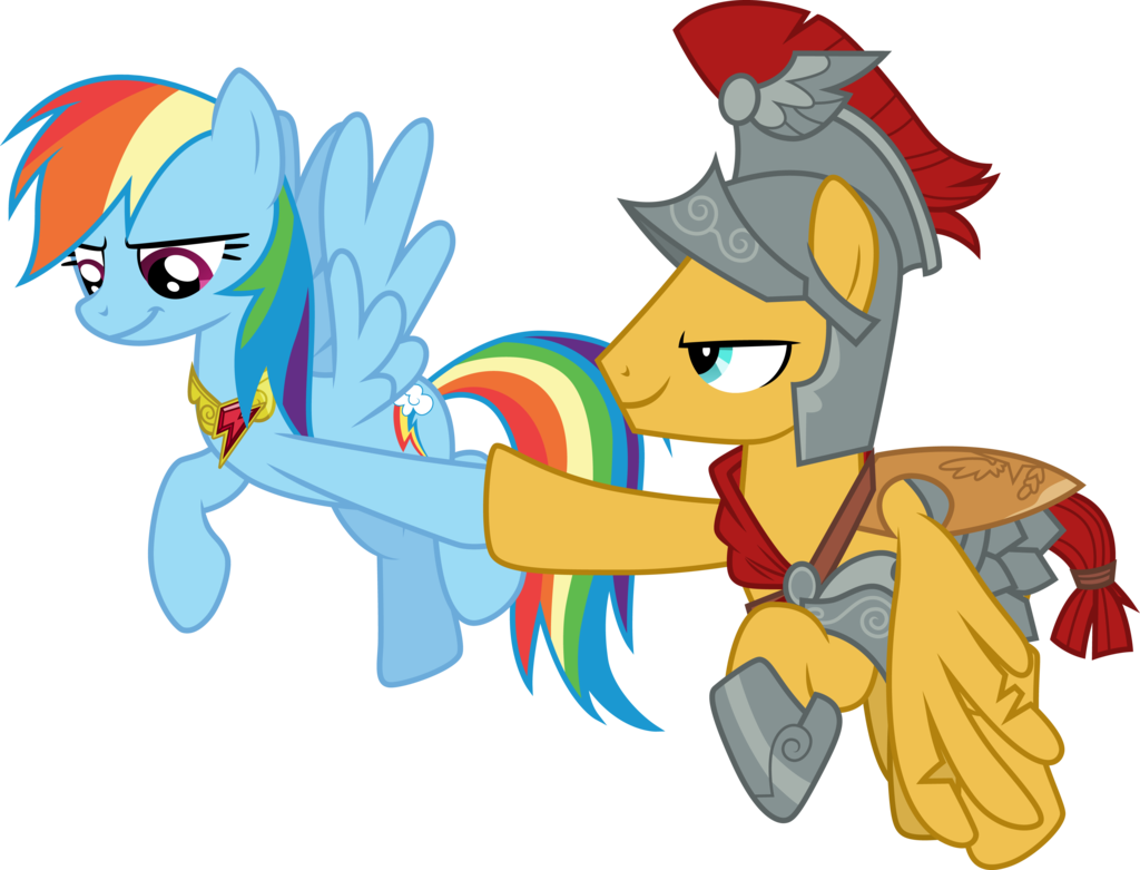 Rainbow Dash And Flash Magnus By Cloudyglow - Flash Magnus And Rainbow Dash (1024x781)