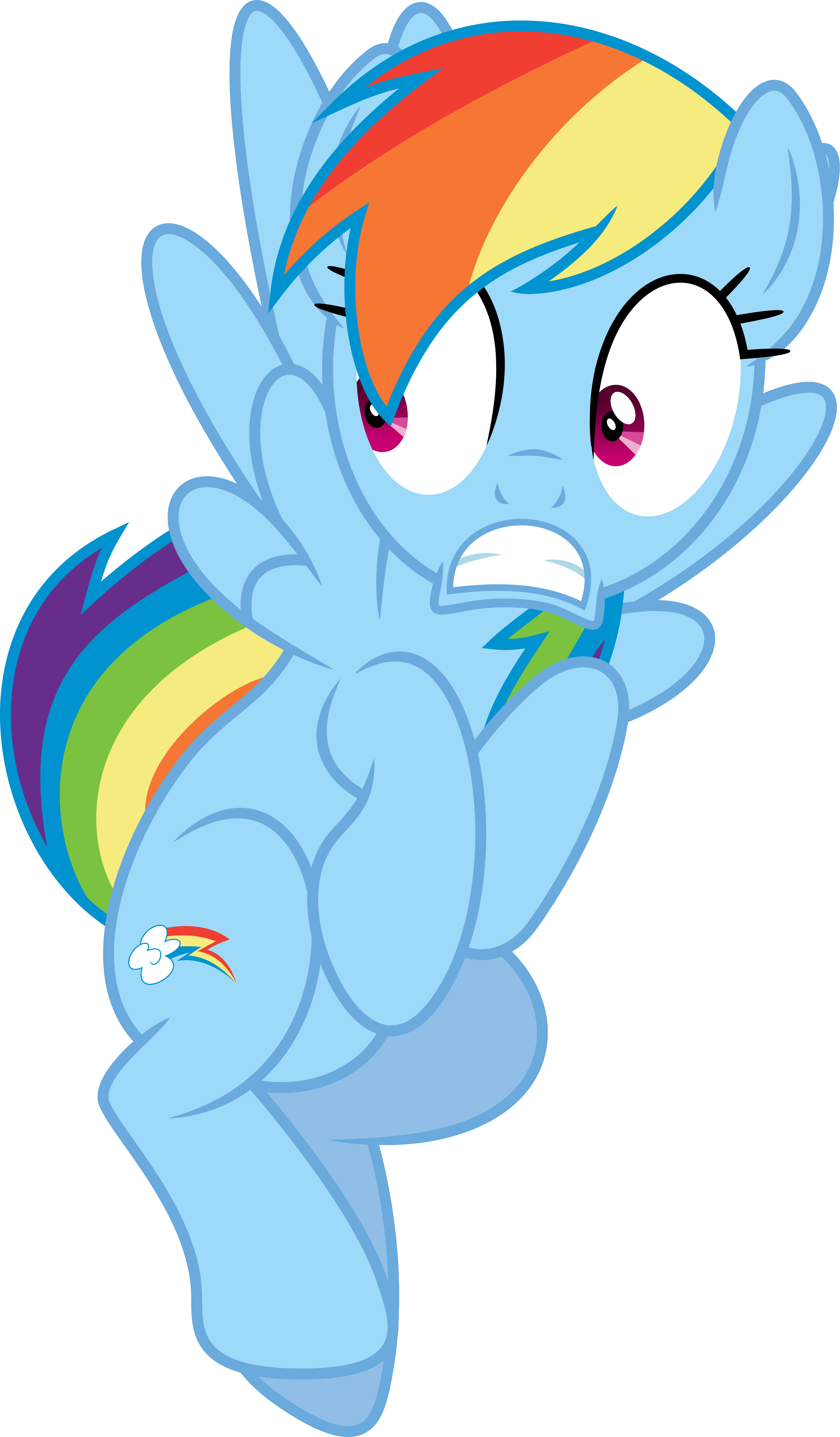 Rainbow Dash Scared By Skie-vinyl - Mlp Rainbow Dash Scared (3489x5968)