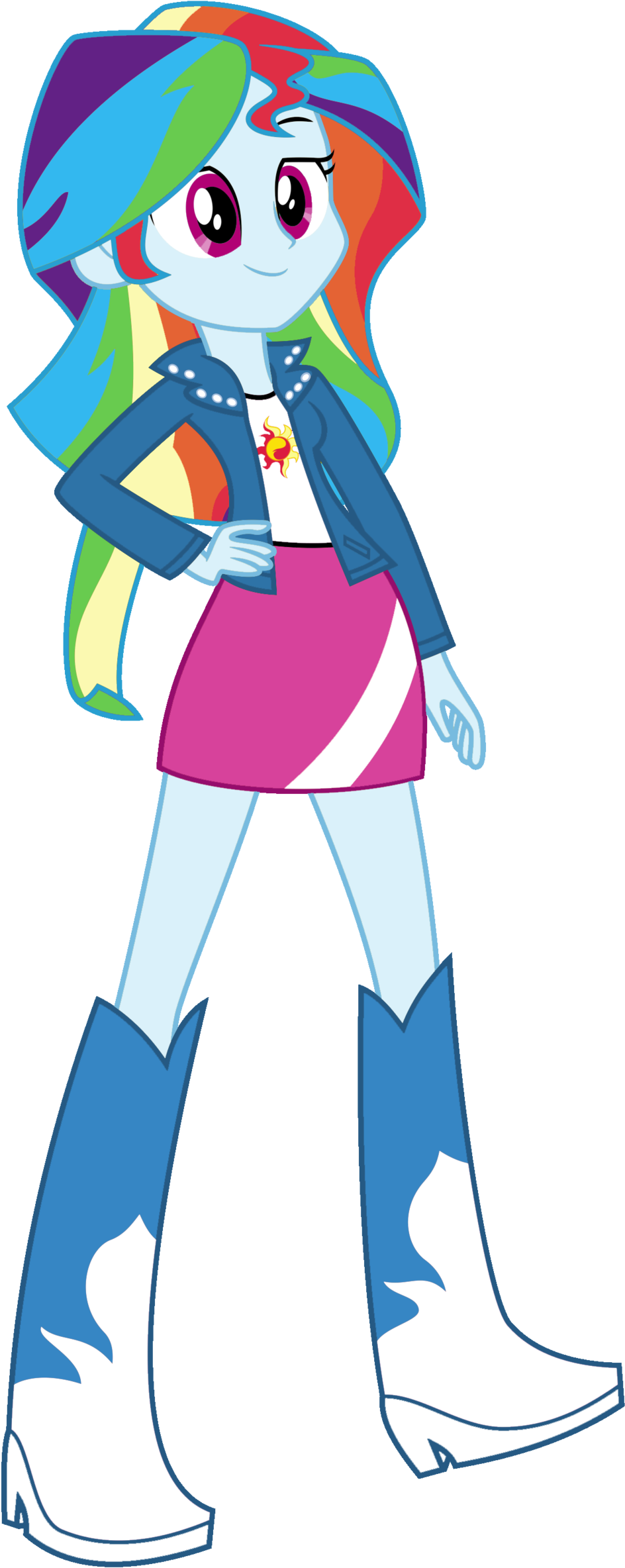 Rainbow Dash Sunset Shimmer By Iamsheila - Sunset Shimmer Rainbow Dash (1024x2447)