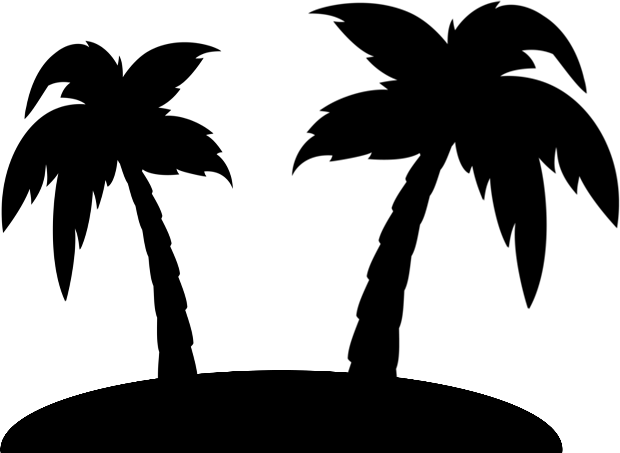 Palm Trees Silhouette Png (2602x1952)