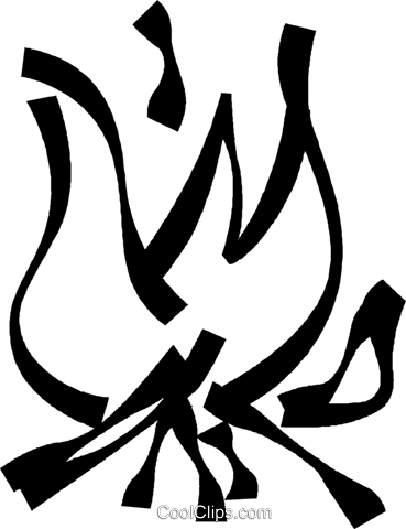 Campfire Royalty Free Vector Clip Art Illustration - Conflagration By James Bicigo - Trombone Sheet Music (369x480)