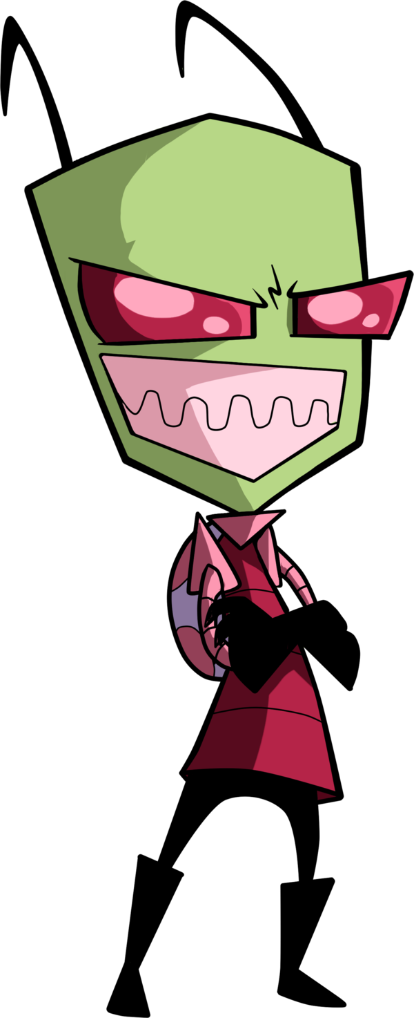 Svg Free Aaliyah Drawing Graffiti - Anti Heroes Invader Zim (600x1473)
