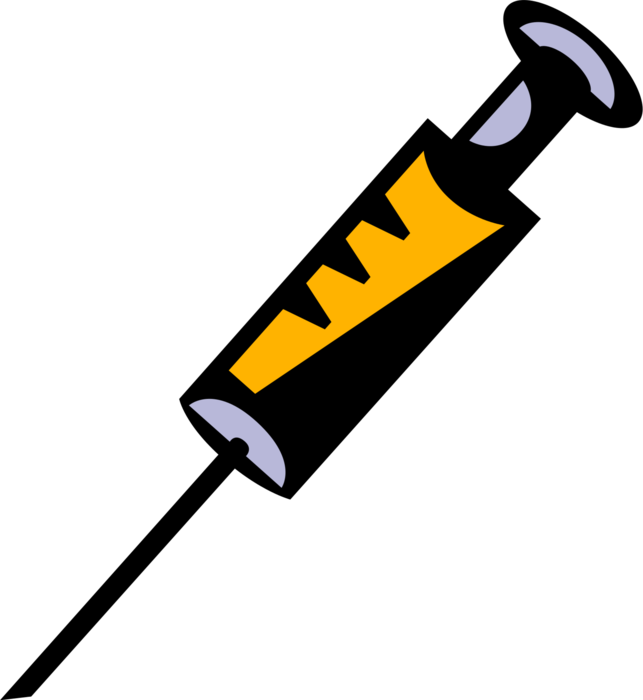 Medical Syringe Needle Vector Image Illustration Of - Hypodermic Needle (643x700)