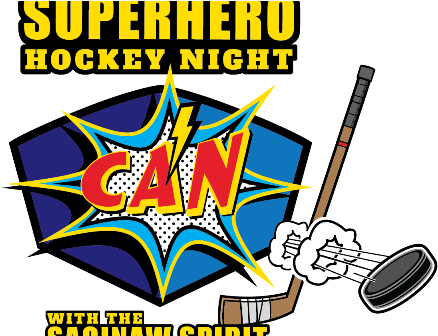 Superhero Hockey Night With The Saginaw Spirit - Superhero Hockey Night With The Saginaw Spirit (460x335)