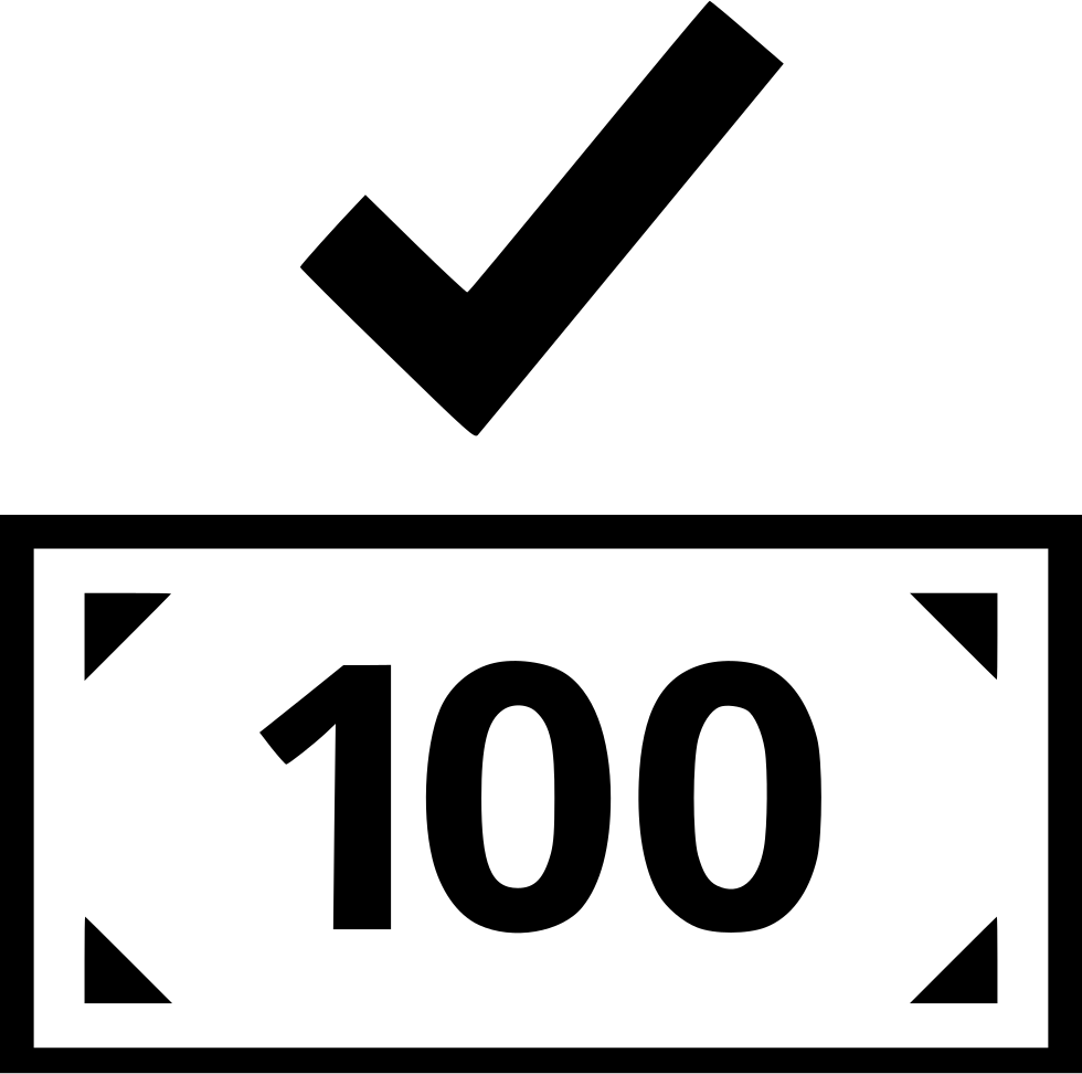 One Hundred Dollar Bill Check Mark Ok Good Comments - 50 Bill Icon (980x972)