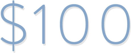 Donation To Western Clipart Royalty Free Library - $100 Png (500x248)