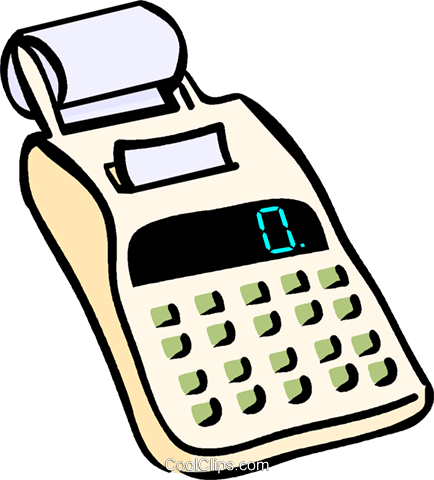 Calculator Royalty Free Vector Clip Art Illustration - Calculator (434x480)