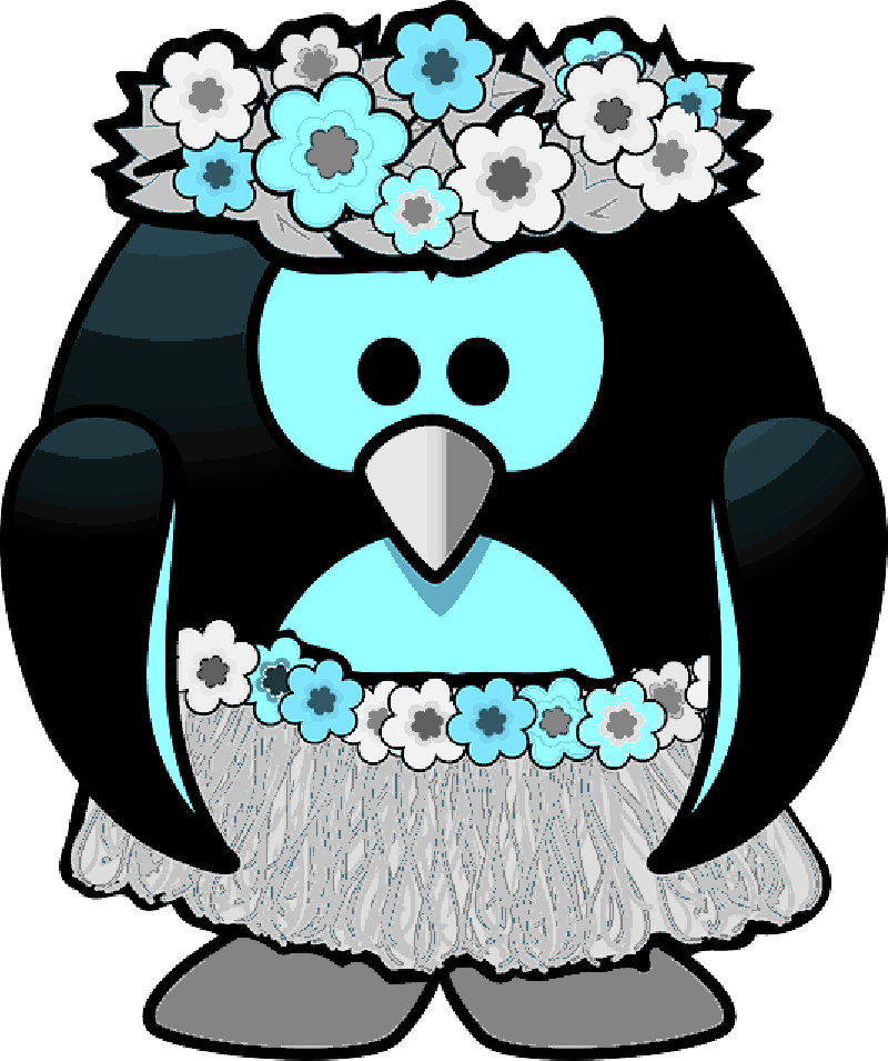Hula Dancer Wallpaper - Hawaiian Penguin (800x955)