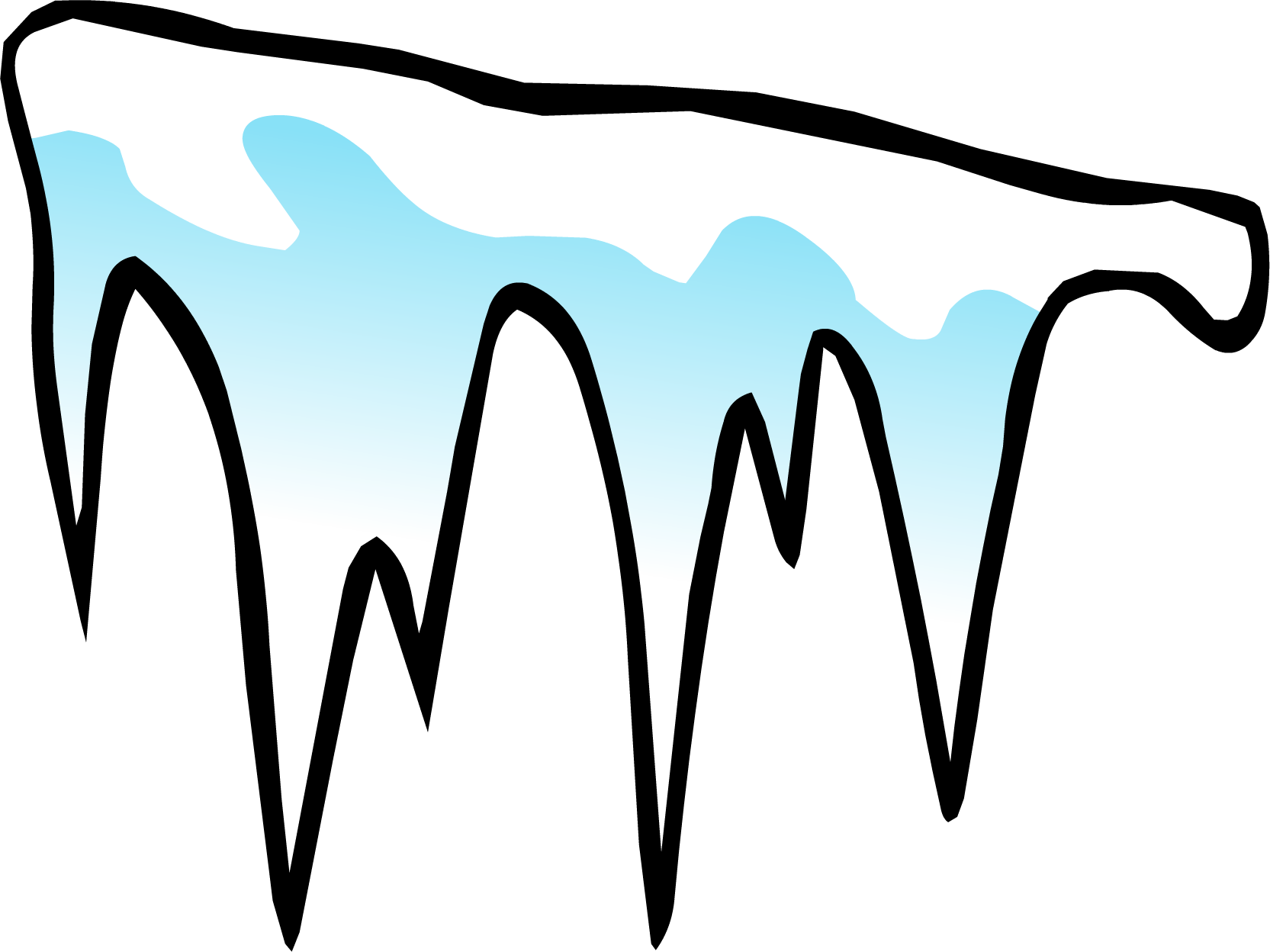 Icicles Clipart One - Portable Network Graphics (1665x1248)