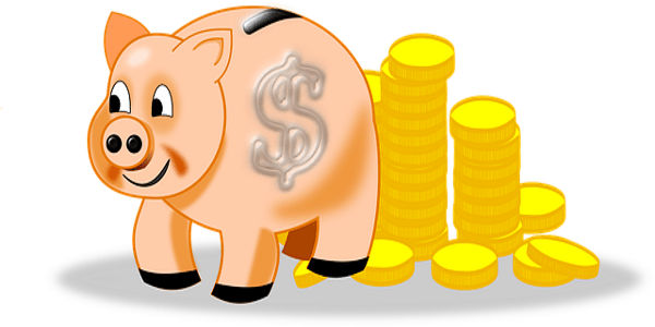 Coins Clipart Spare Change - Save Coins Png (600x300)