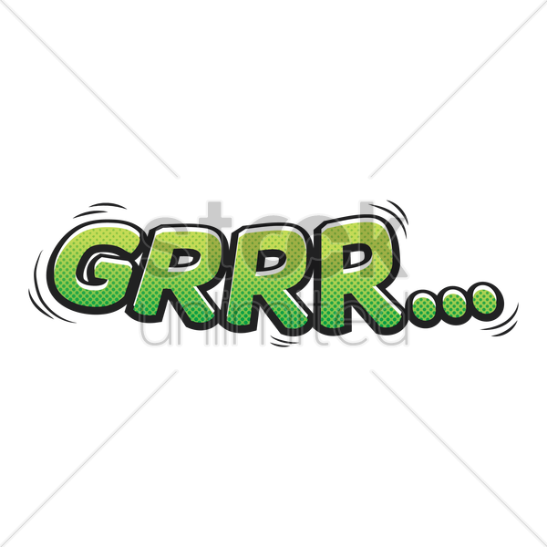 Grrr Png Clipart Onomatopoeia Comics Clip Art - Word (600x600)