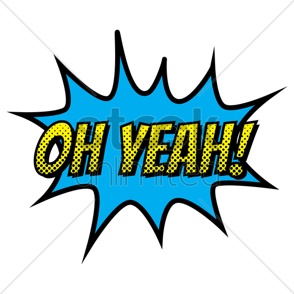 Speech Bubble Oh Yeah (600x600)