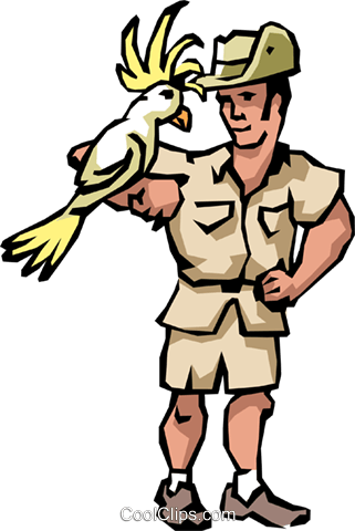 Australian Guide With Cockatoo Royalty Free Vector - Cartoon (321x480)