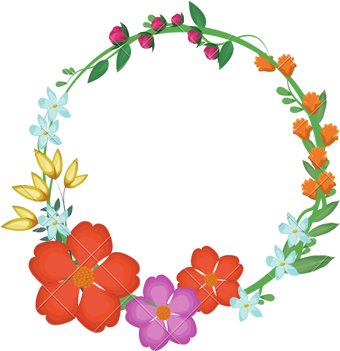 Decorative Flower Wreath Icon - Flower (800x800)