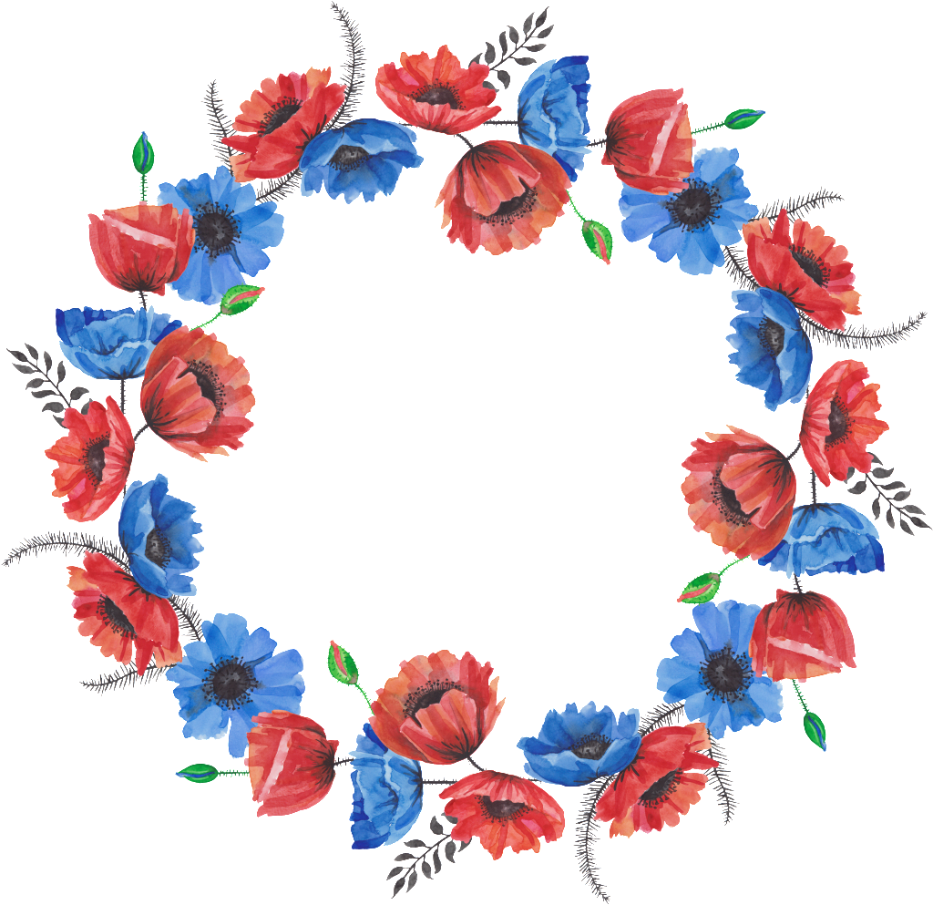 Blooming Flower Wreath Cartoon Transparent - Flower (1024x993)
