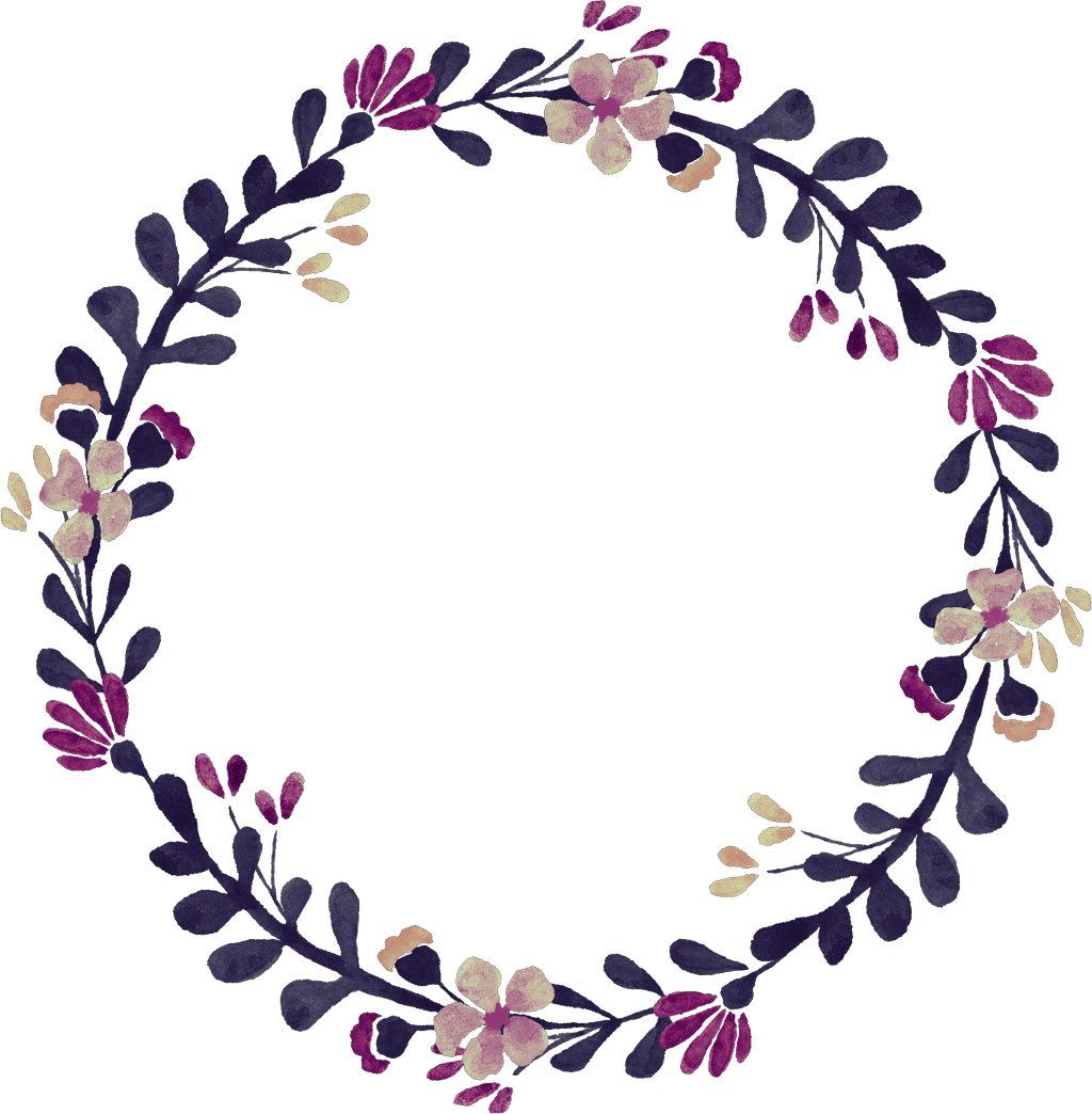 Floral Flowers Wreath Frame Floralwreath Flower Purple - Vortex Sprocket (1024x1044)