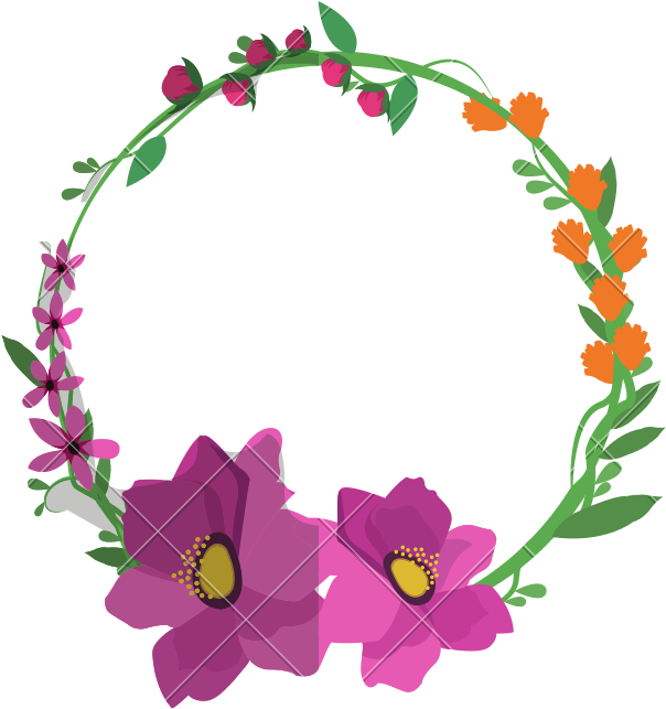 Beautiful Flower Wreath Design - Flower Crown Icon Png (800x800)