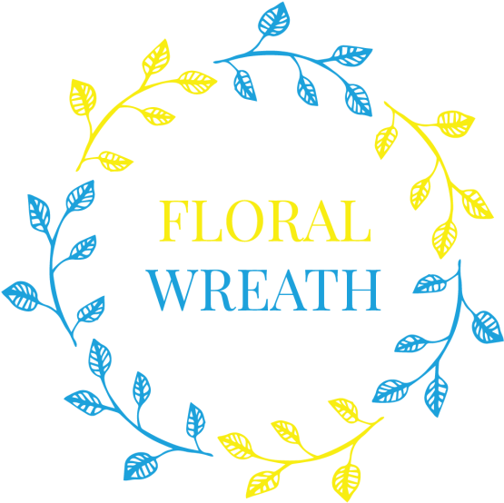 Leaf Floral Ornaments Wreath Badge, Wedding, Wreath, - Wreath (640x640)