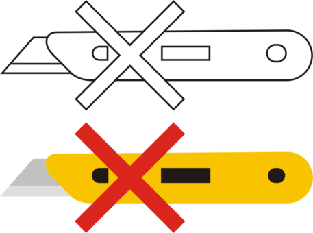 Knife Video Symbol Blade Wikimedia Commons - Symbol No Knife (457x340)