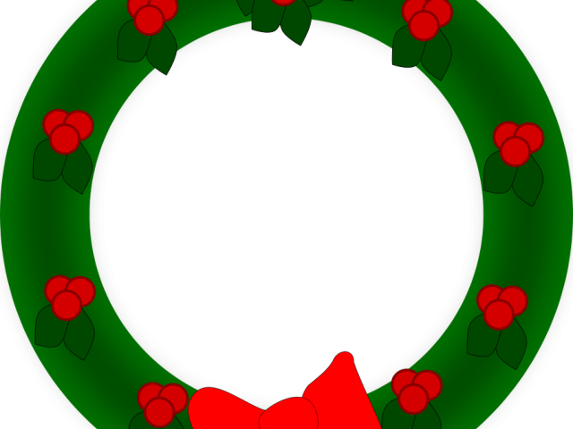 Wreath Clipart Border - Christmas Wreath Clip Art (640x480)