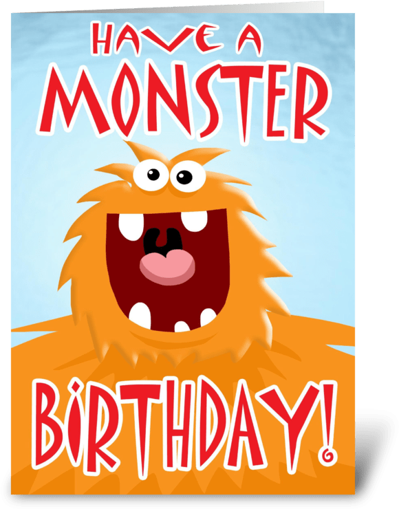 Monster Birthday Card Greeting Card - There's A Monster In My Nose (700x792)