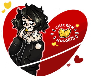 Chicken Nuggets Lover - Cartoon (400x400)