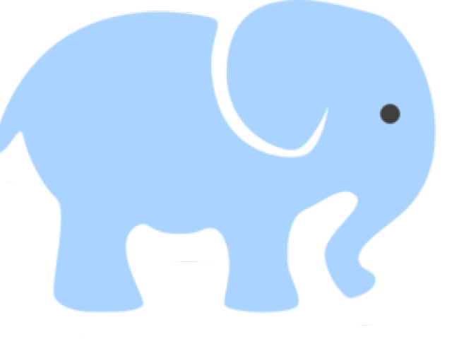 Light Blue Clipart Elephant - Indian Elephant (640x480)