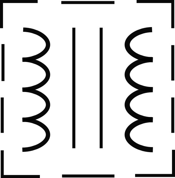 Download Iec Transformer Symbol Clipart Transformer - Iec Transformer Symbol (588x598)