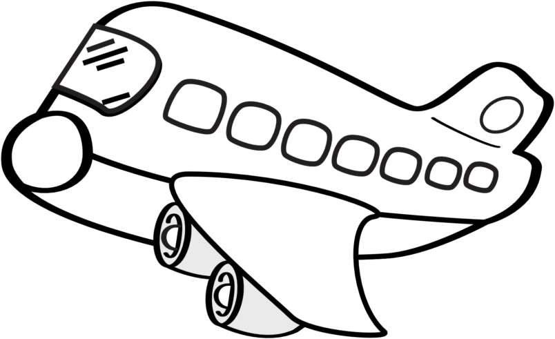 Edgy Baseball Field Clipart 9 Panda - Airplane Black And White Clipart (1024x745)