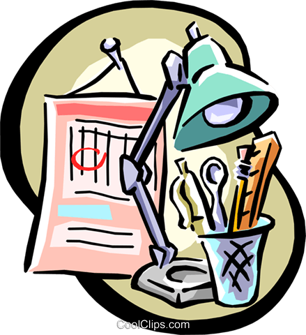 Desk Stationary Royalty Free Vector Clip Art Illustration - Page (439x480)