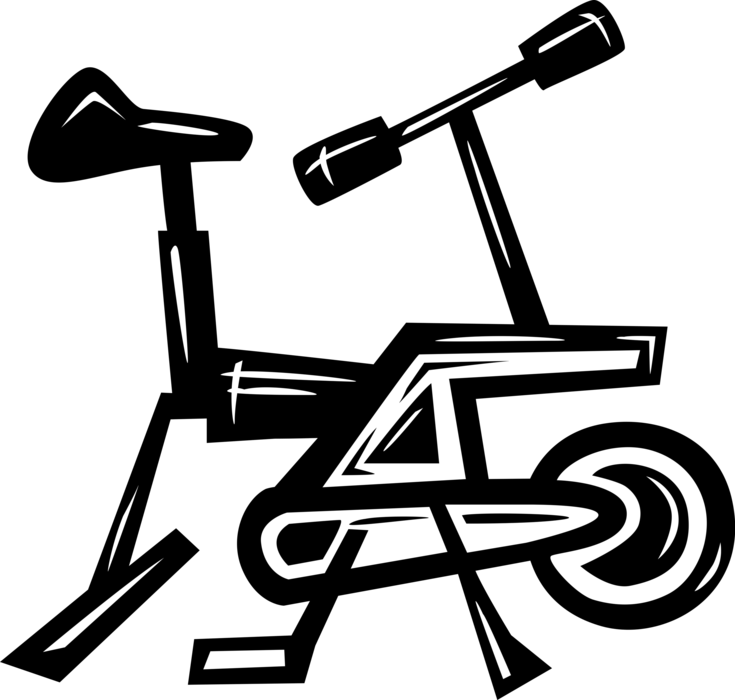 Vector Illustration Of Stationary Bicycle Physical - Portable Network Graphics (735x700)