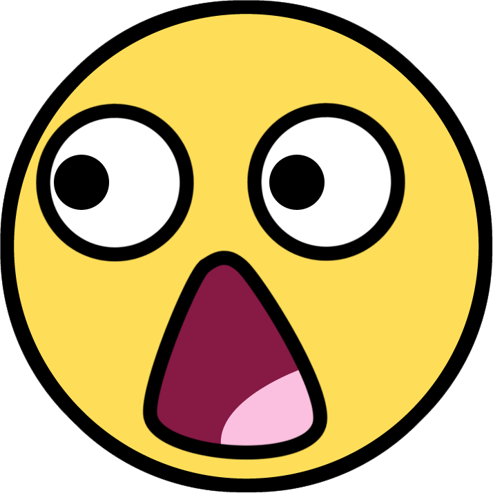 Omg Face Png Jpg Library - Shocked Face Cartoon (714x714)