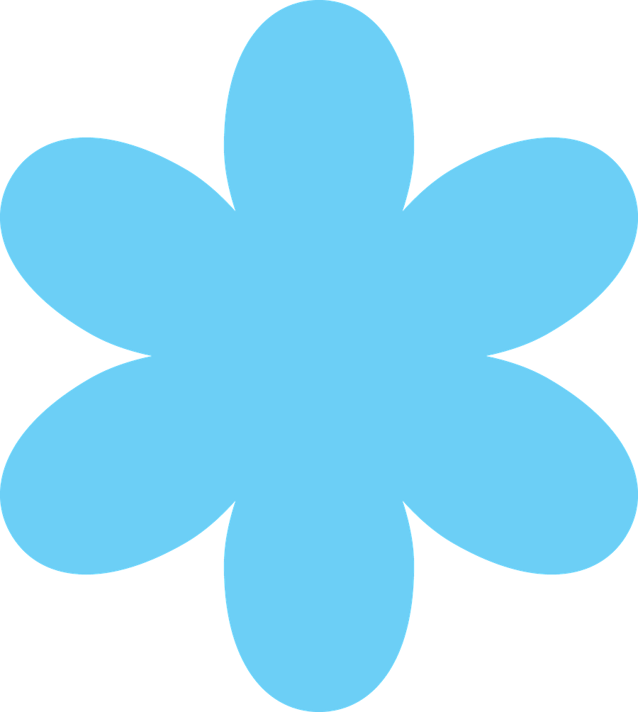 Clip Art, Flowers - Blue (900x1004)