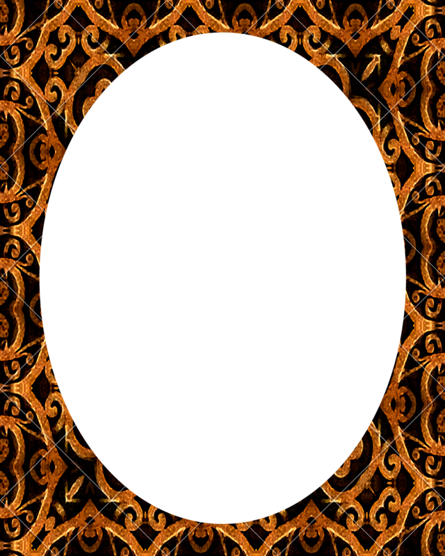 Circle Frame With Oriental Decorated Borders - Photograph (640x800)