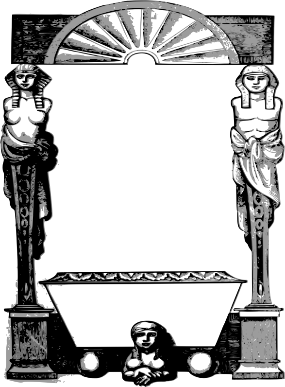 Egyptian Border Frame Clipart Ancient Egypt Borders - Egyptian Border Frame (587x796)