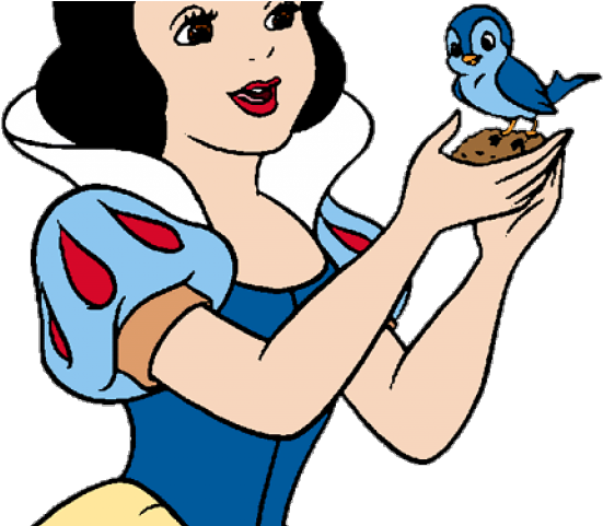 Snow White Clipart Logo - Snow White Holding Bird (640x480)