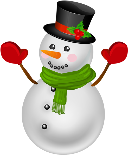 Obrázok Snehuliaka Klipartu - Snowman (499x600)