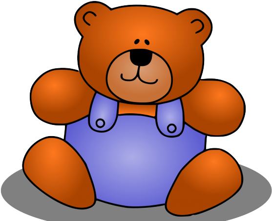 Stuffed Animal Clipart Penguin - Teddy Bear Black And White Clipart (640x480)