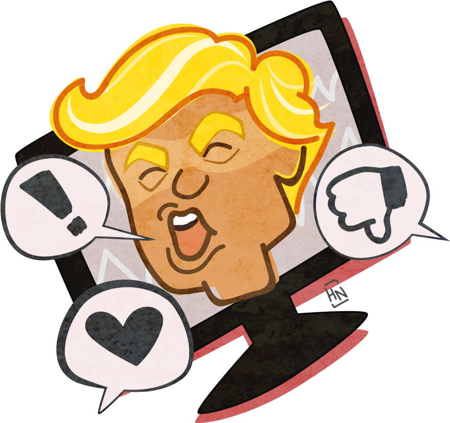 A Dive Into Cognitive Bias And Trump - Cartoon (900x900)