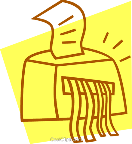 Paper Shredder Royalty Free Vector Clip Art Illustration - Illustration (439x480)