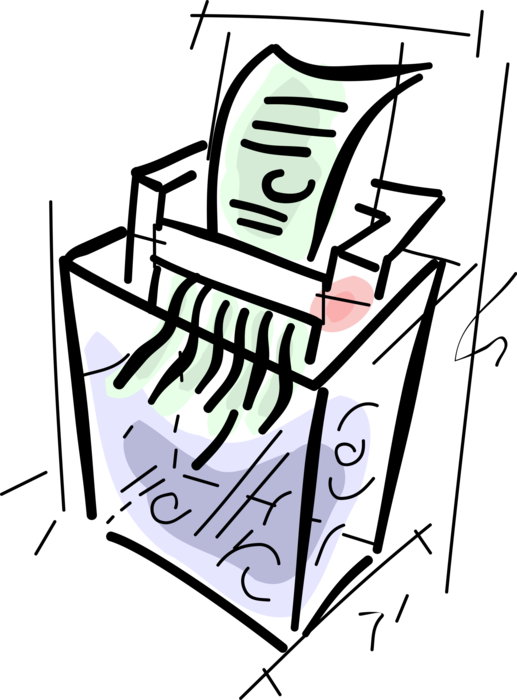 Paper Shredder Royalty Free Vector Clip Art Illustration - Illustration (517x700)