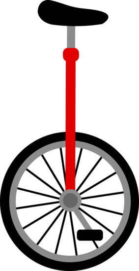 Red Unicycle Design Truck Art, Unicycle, Exercise For - Unicycle Clipart (283x550)