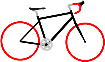 Cartoon Bike Transparent Background (600x413)