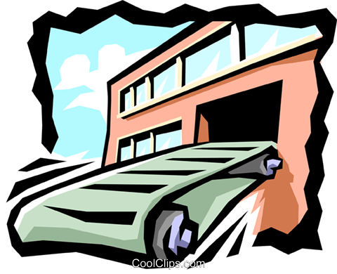 Conveyor Belt Royalty Free Vector Clip Art Illustration - Disponibilidad Mecánica De Un Equipo (480x390)