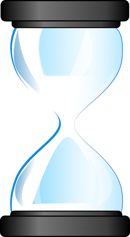 Time Vector Graphics - Empty Sand Clock Png (500x911)