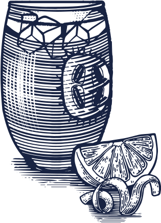 Rub A Maxixe Wedge Inside The Glass Rim Then Measure - Desenho Gin Tonica Png (325x470)