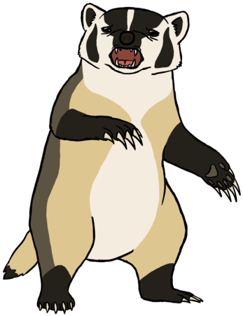 Clipart Pretzel - American Badger Badger Drawing (400x520)