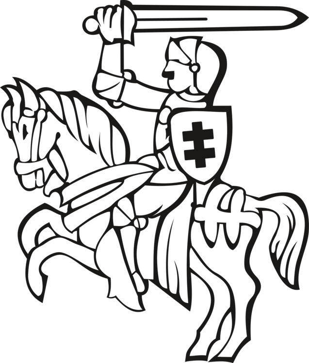 Knight Coloring Book Equestrian Warrior Cartoon - Line Art (637x750)
