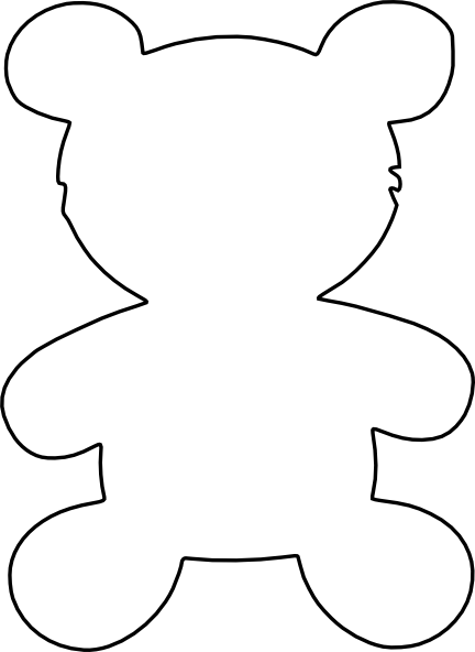 Aaron Bear Clip Art - Siluet Teddy Bear (432x592)