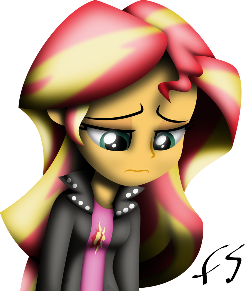 Crying Clipart Upset Student - Sunset Shimmer (821x974)
